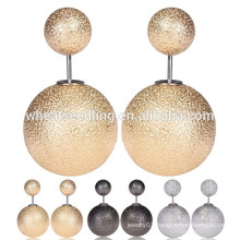 Latest design 3 colors in stock ball earring gold